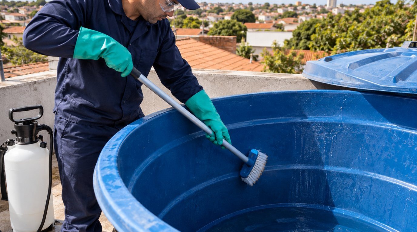Higienização e Desinfecção da Caixa d'Água em São José dos Campos‑SP