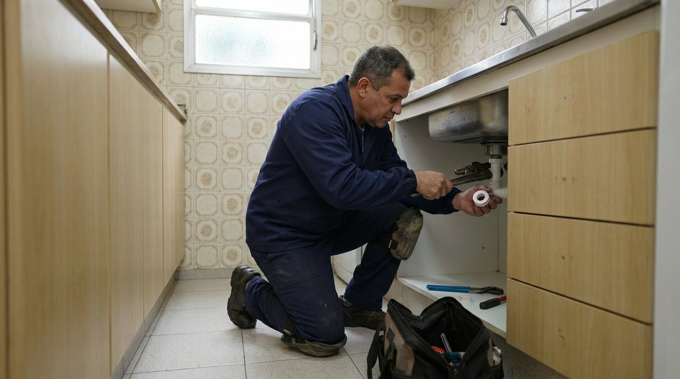 Instalação Hidráulica na Cozinha em São José dos Campos‑SP